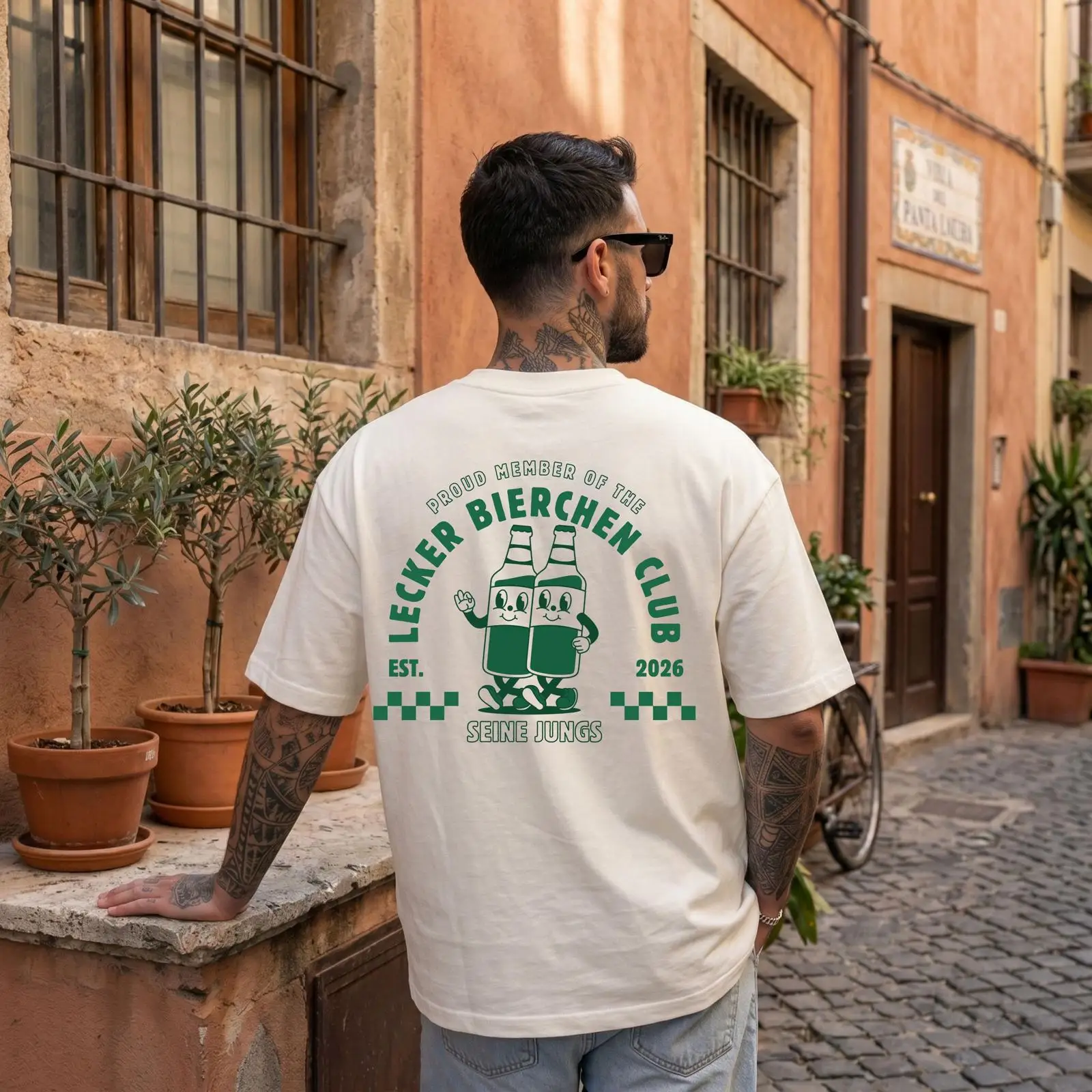 Men'S Grooming Club - おいしいビールクラブ独身パーティーTシャツ メンズ用 新郎 彼のボーイフレンド用 日付ボトルデザイン入り バチェラー