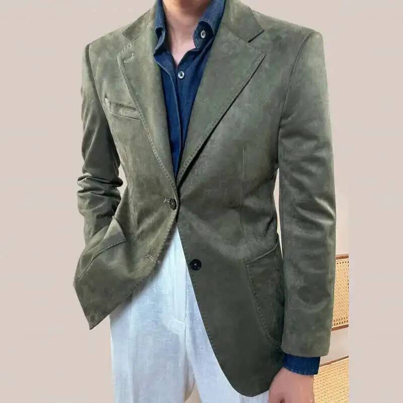 Men'S Grooming Club - 男性のための豪華なスタイリッシュなブレザー,プラスサイズの服,フォーマルなイブニングウェア,クラブ,イタリアの結婚式,大きな襟