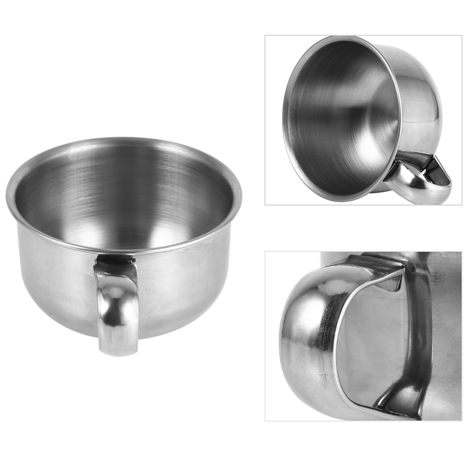 Shaving Bowl Soap - 新しいステンレス鋼金属シェービングソープマグボウルカップクレンジングフォームツール男性用シェービングマグステンレス鋼ボウル