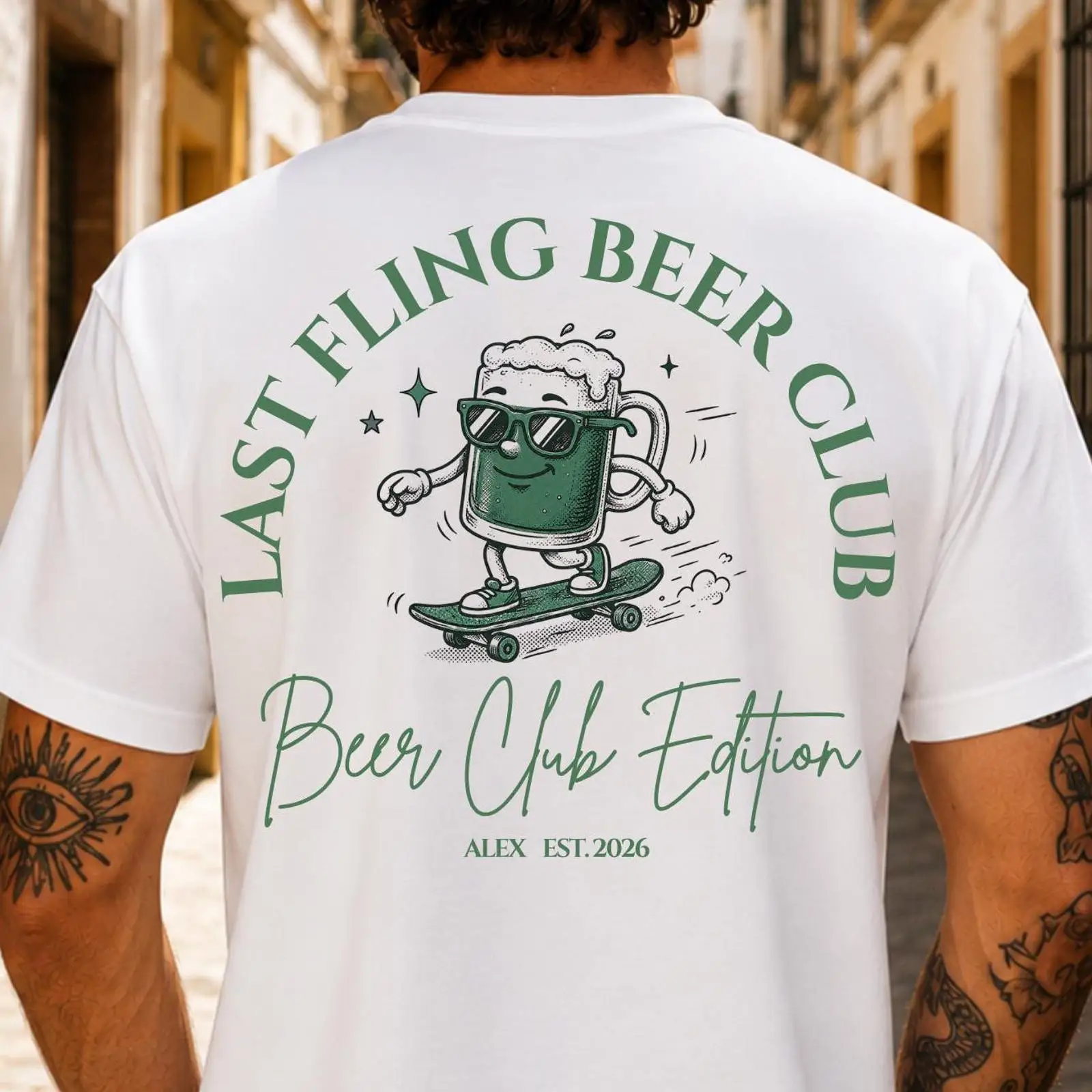 Men'S Grooming Club - ラストフリングビールクラブ Tシャツ メンズ スタッグパーティー グループチーム 新郎衣装