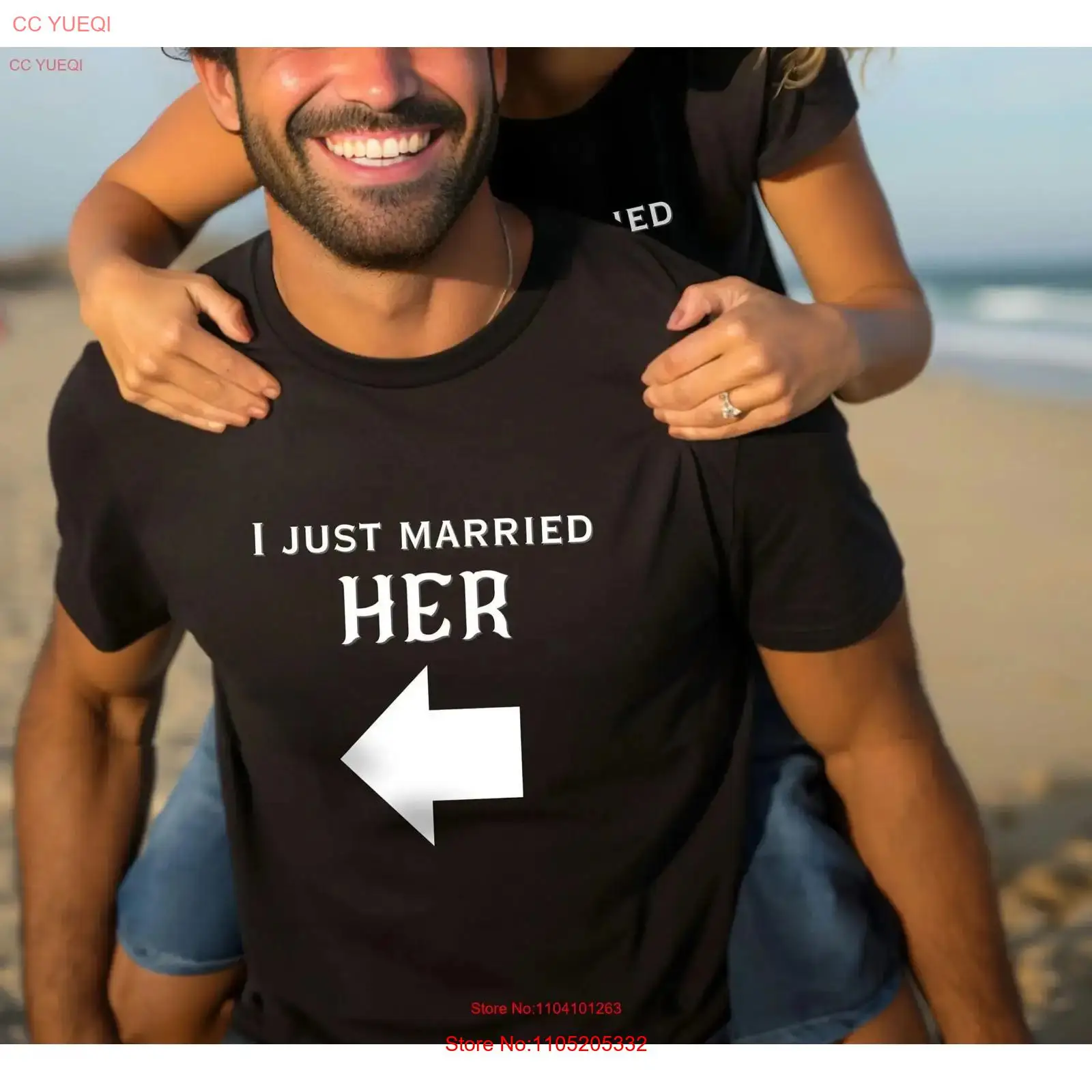 Men'S Grooming For Wedding - Just Married マッチングカップル T シャツ ウェディングアパレル