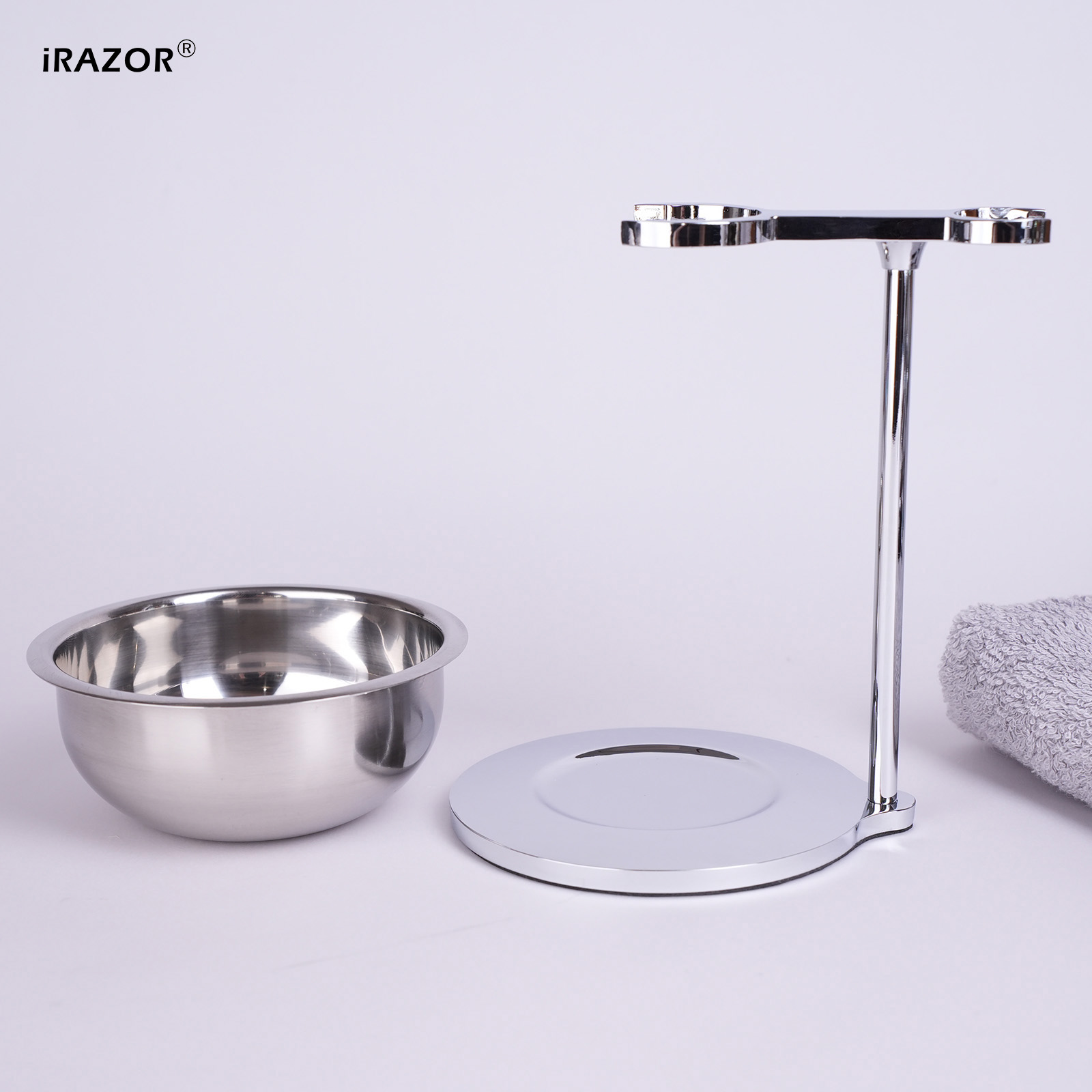 Shaving Bowl Soap - iRAZOR メンズシェービングカミソリとブラシスタンドホルダー、ひげ石鹸ボウル、グルーミングアクセサリー-男性用ひげケアシェーバーツール