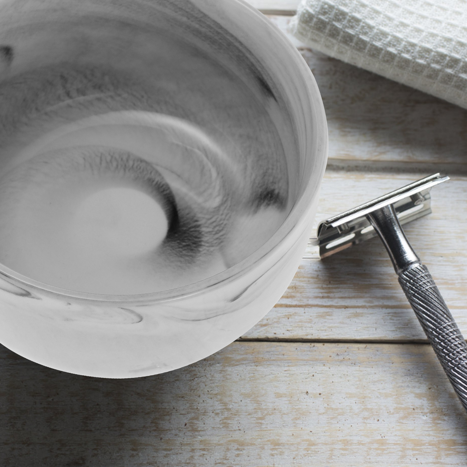 Shaving Bowl Soap - 大理石模様の男性用シェービングボウル、大容量磁器製シェービングソープボウル、濃密泡立ち容器、理容師のスキンケアルーチン用