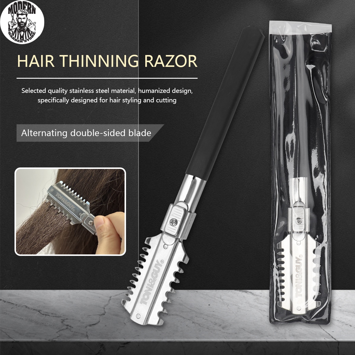 Men'S Grooming Trimmer - サロン両刃シェービングヘアカットかみそりナイフブレード手動ヘアカットツールひげトリマー理髪店スタイリング用品ツール