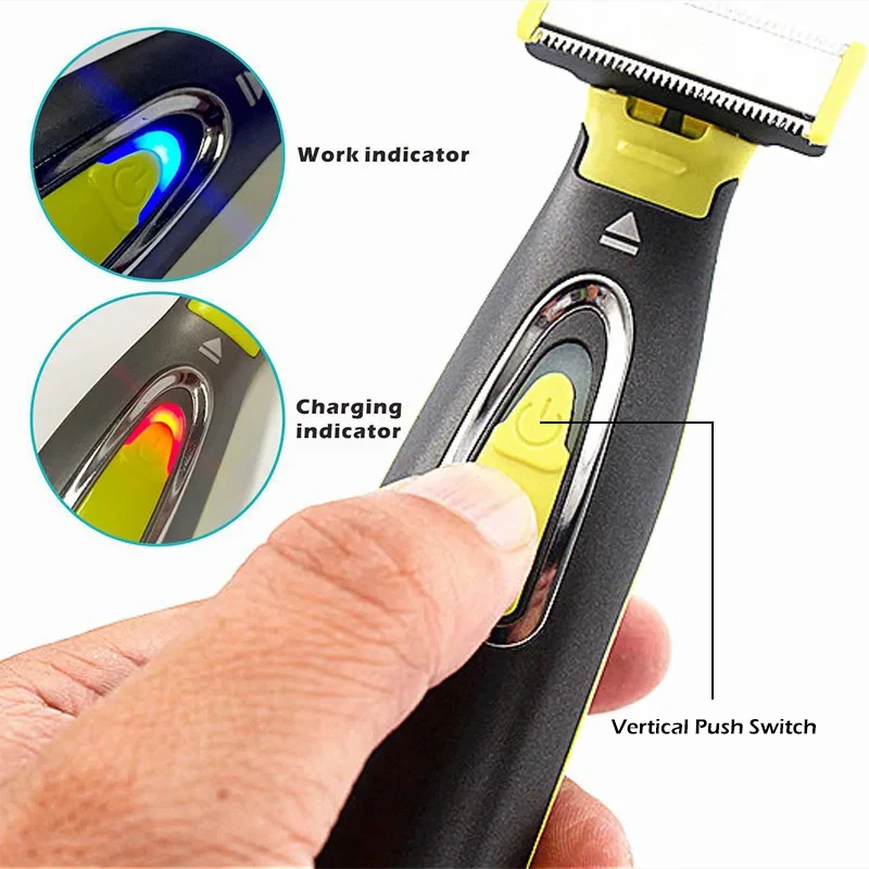 ポータブル USB 充電電気シェーバー T 字型刃全身洗える - Men Grooming Armpit Hair のレビューと価格