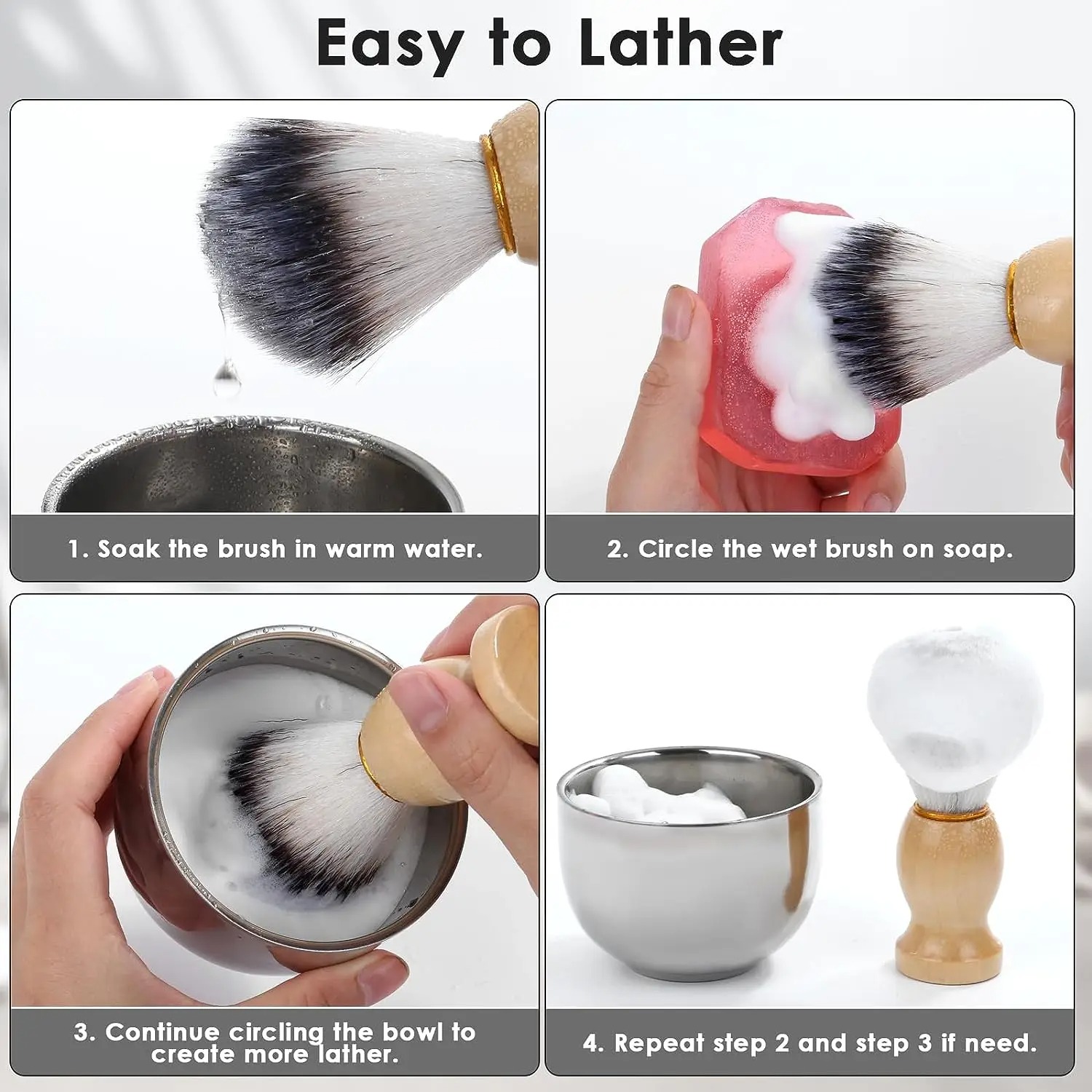 ステンレス鋼メンズシェービングドライまたはウェットカップシェ - Shaving Bowl Soap のレビューと価格