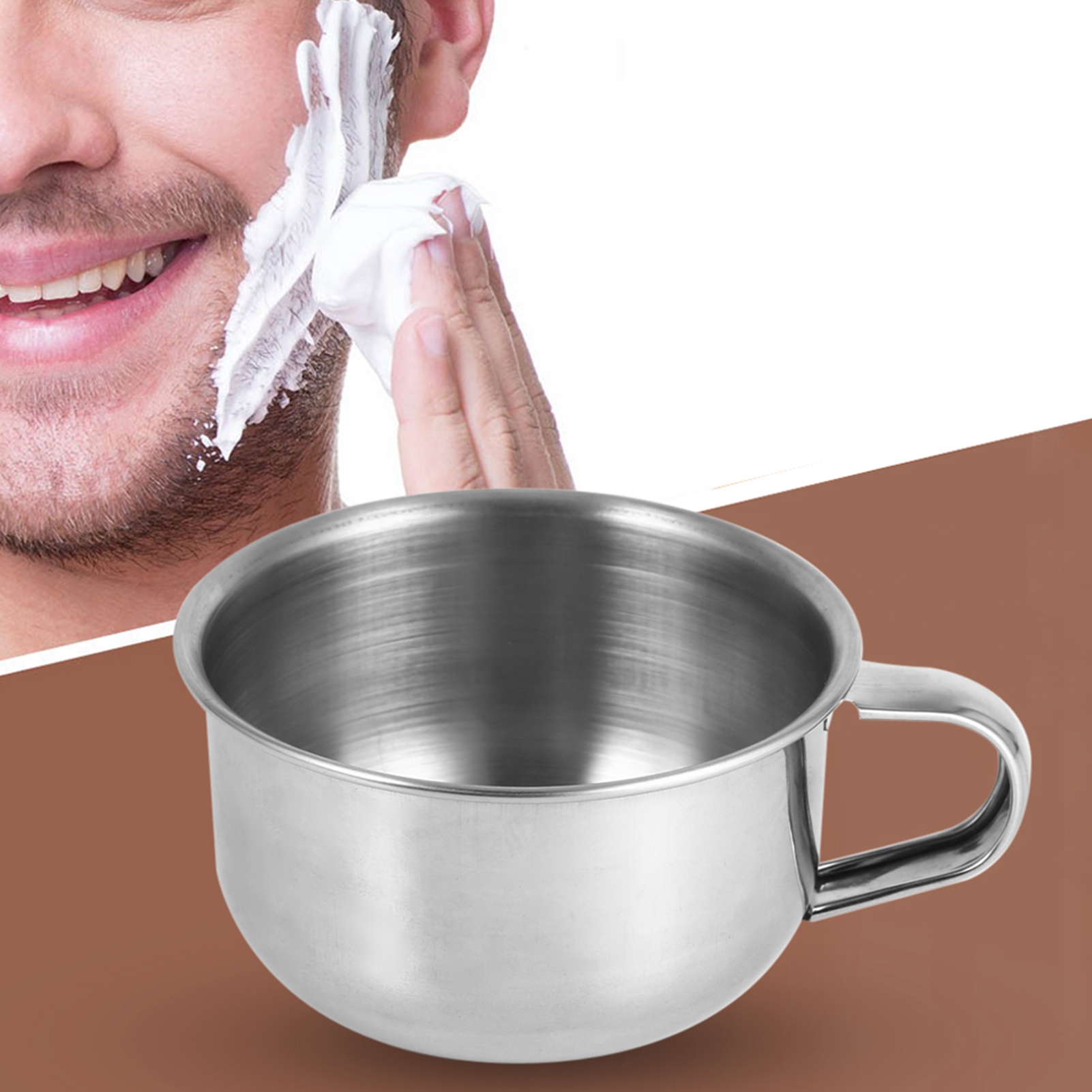 新しいステンレス鋼金属シェービングソープマグボウルカップクレ - Shaving Bowl Soap のレビューと価格