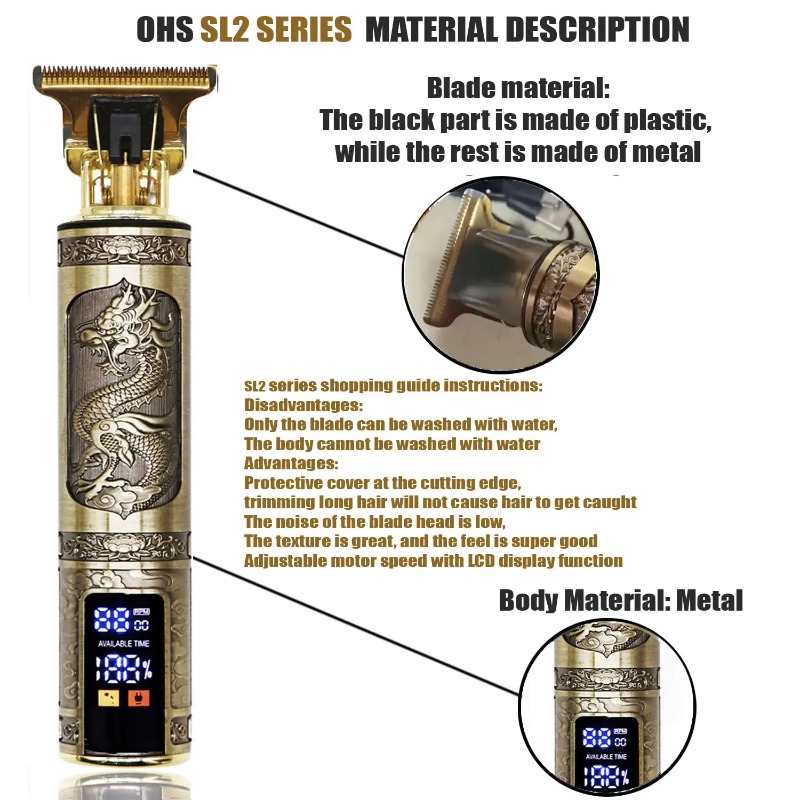 T9 ヴィンテージヘアクリッパー精密 T ブレードワイヤレス - Men'S Grooming Blade のレビューと価格