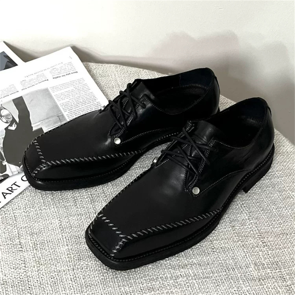 メンズダービーシューズ ブリティッシュスタイル スクエアトゥ - Men'S Grooming For Wedding のレビューと価格