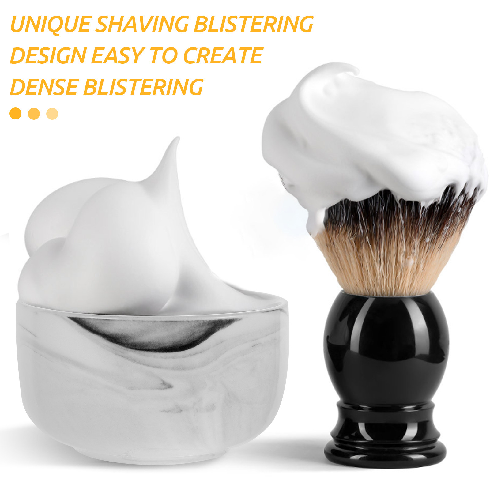 大理石模様の男性用シェービングボウル、大容量磁器製シェービン - Shaving Bowl Soap のレビューと価格
