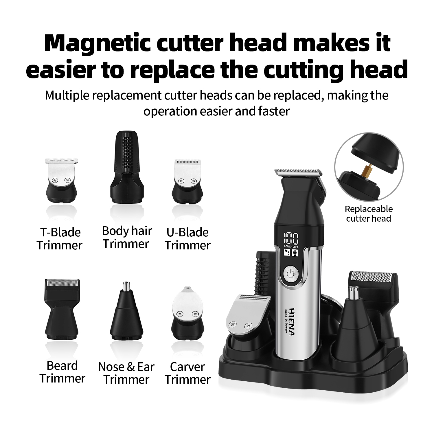 HIENAプロフェッショナル多機能バリカンセット、R型調整可 - Men'S Grooming Blade のレビューと価格