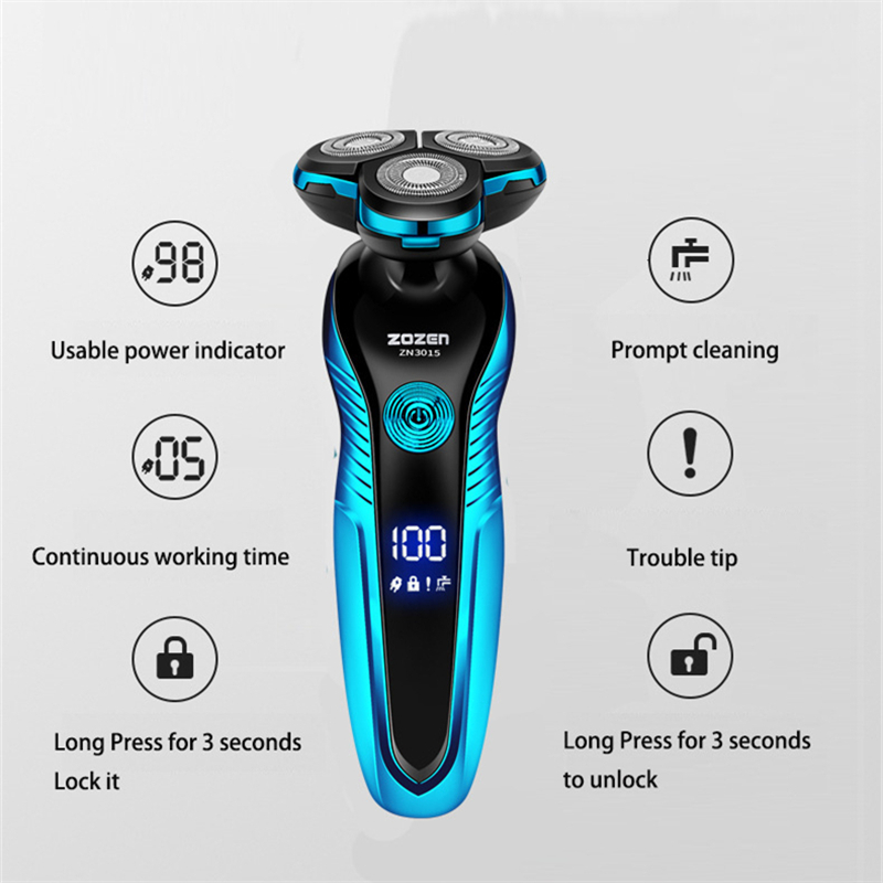 Zozen-男性用充電式電気シェーバー,あごひげトリマー,防 - Men'S Grooming Trimmer のレビューと価格