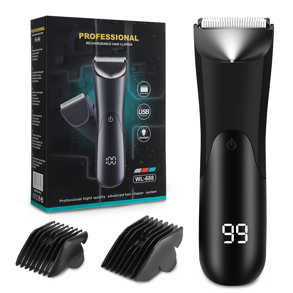 男性用ひげ剃り機 電動陰部・体毛トリマー LEDライト付き  - Men'S Grooming Blade のレビューと価格