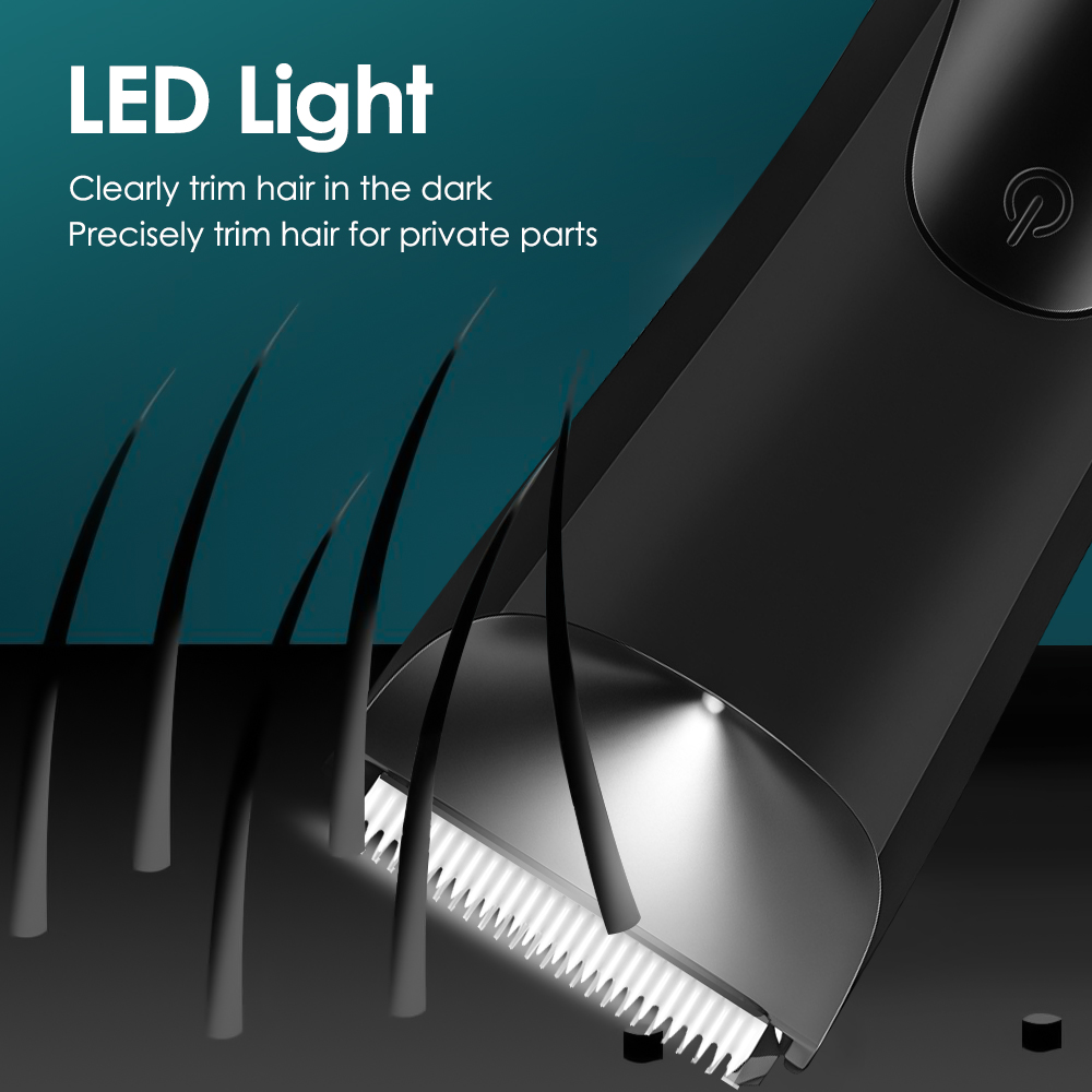 男性用ひげ剃り機 電動陰部・体毛トリマー LEDライト付き  - Men'S Grooming Blade のレビューと価格