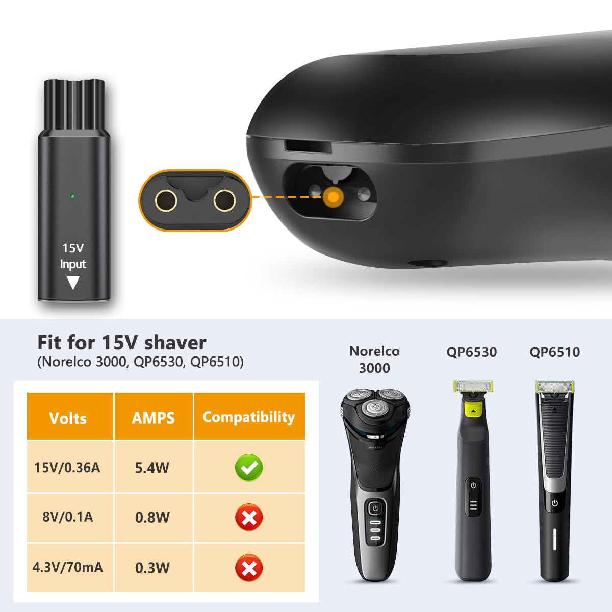 15V Type-C 安全で安定したミニ充電アダプター フィ - Men'S Grooming Trimmer のレビューと価格