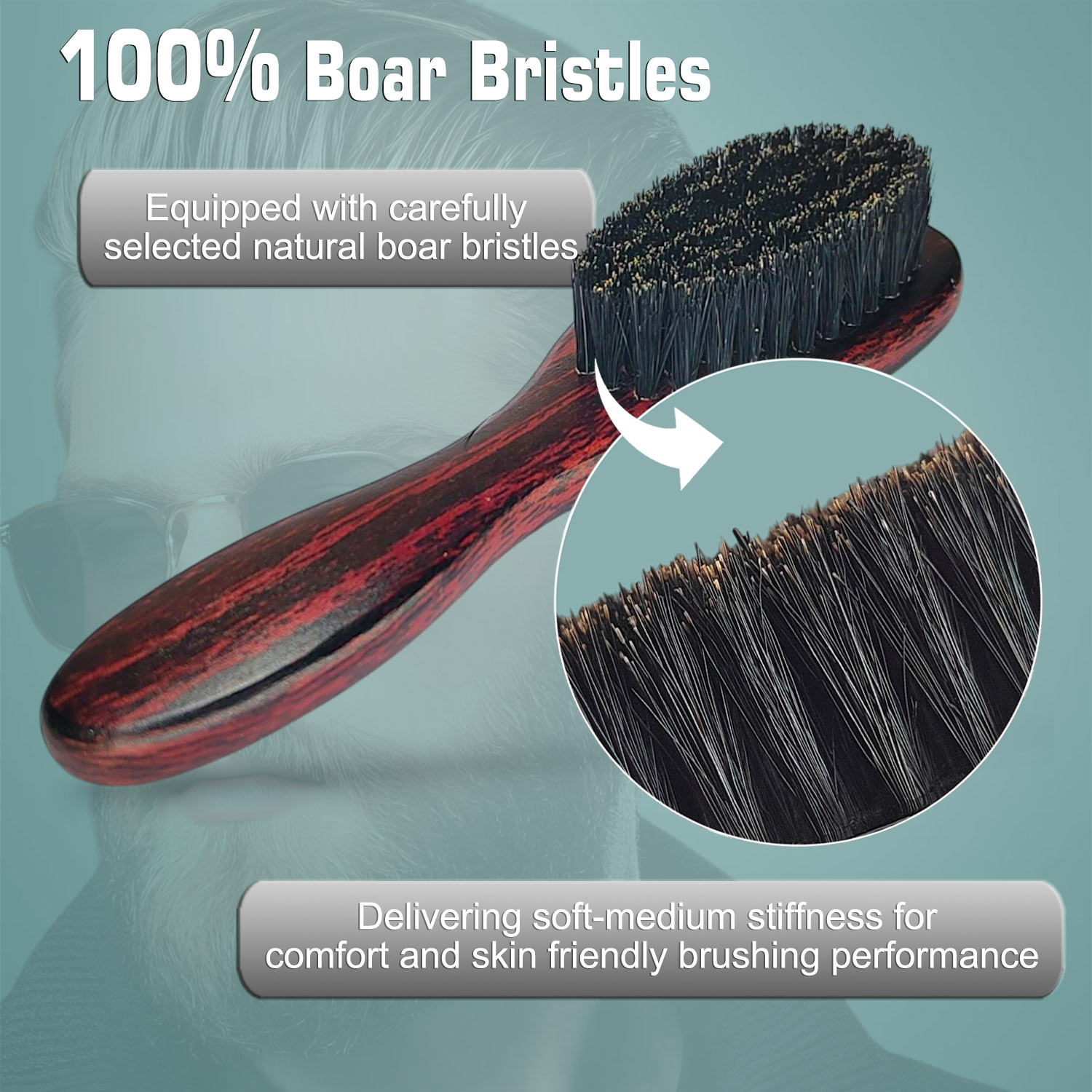 男性用ミニ猪毛ひげブラシ – レトロな木製ハンドル、グルーミ - Men'S Grooming Pictures のレビューと価格
